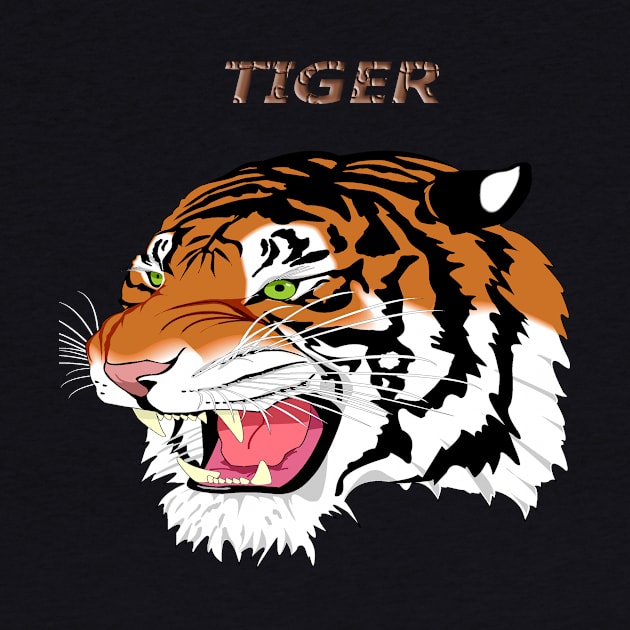 Sumatran Tiger T-Shirt Greatness tees  for all the Family by TeeRock